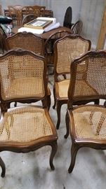 Set of 4 French Caned side Chairs