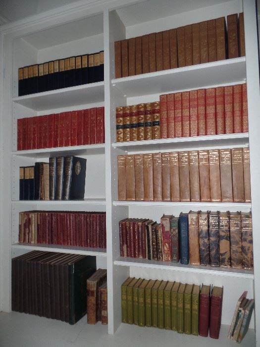 Many large sets of vintage books