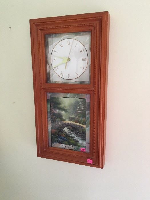 wall clock with the 4 seasons glass panes that fit in the bottom