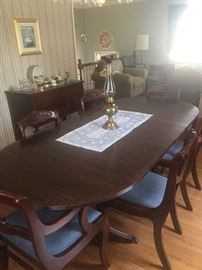 Two pedestal dining room table 