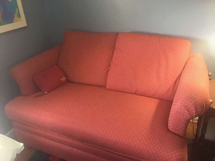 Small twin bed sleep sofa and ottoman
