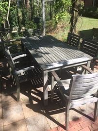 Very high end Teak table and chairs.
