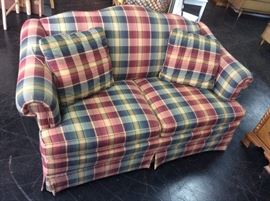 Plaid Love Seat