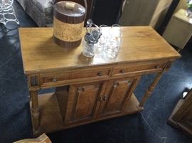 Thomasville SideBoard/Server on Wheels with a fold-out top