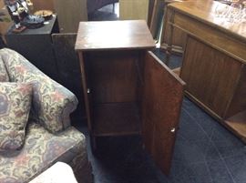 Old, open front cabinet