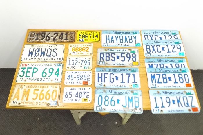 Lot of Vintage Minnesota License Plates
