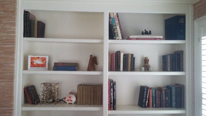Many books on shelves throughout house