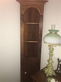 corner display cabinet with bottom door