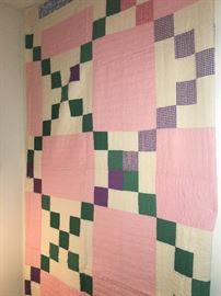 very old full size hand made quilt