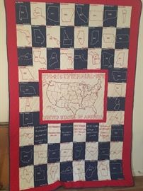beautiful united states quilt / with each state and the collection together for the bi-centennial.