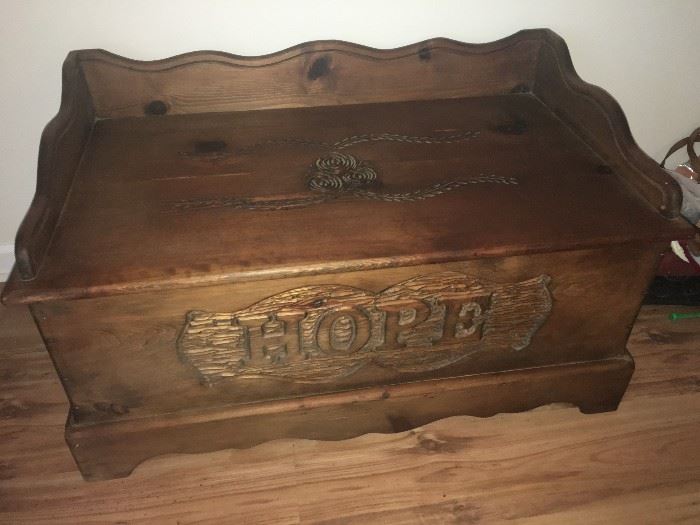 beautiful hand made "HOPE" chest . Very  nice condition!