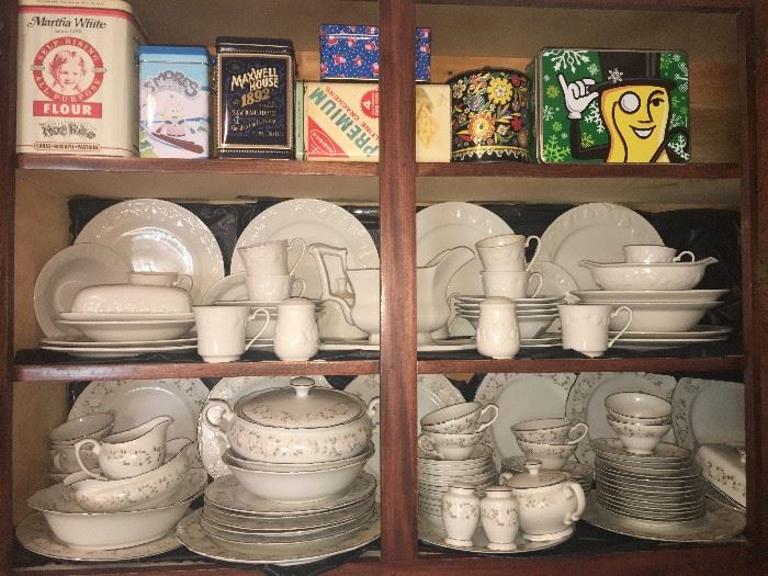 china collections and various tins