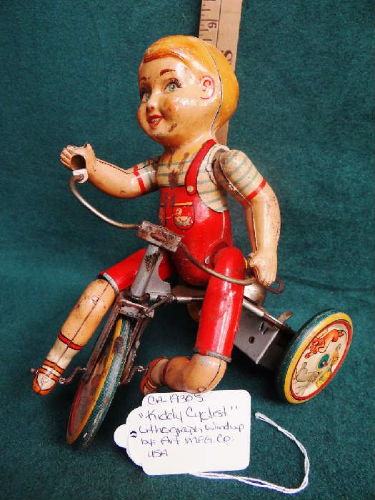 Kiddy Cyclist ca. 1930s by Unique Art Mfg. Co
