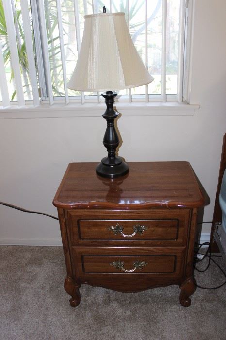 One of two nightstands.