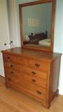 maple dresser with mirror