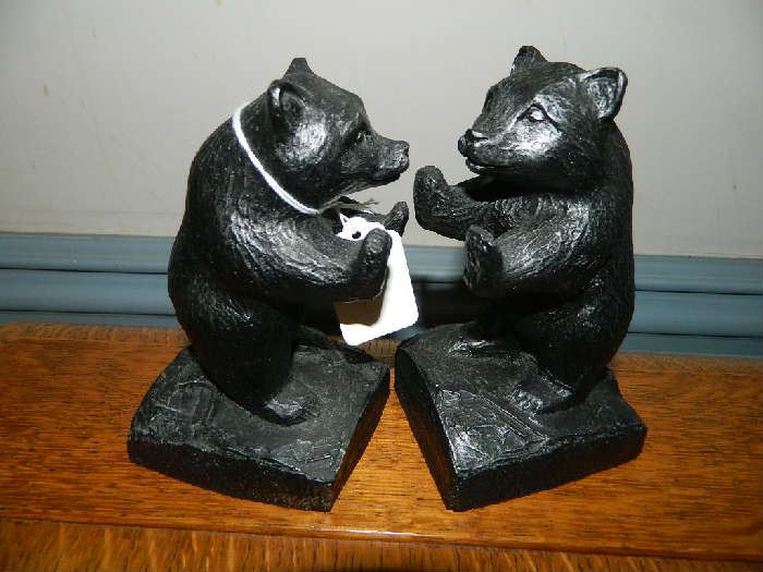 Another View Of Vintage Bear Bookends