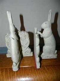 Another View Of Vintage Rabbit Bookends