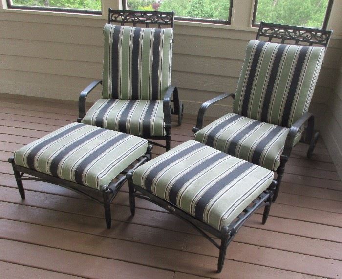 pair outdoor chairs