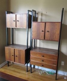 pair bookcases shelving 