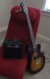 electric guitar and Peavey amplifier
