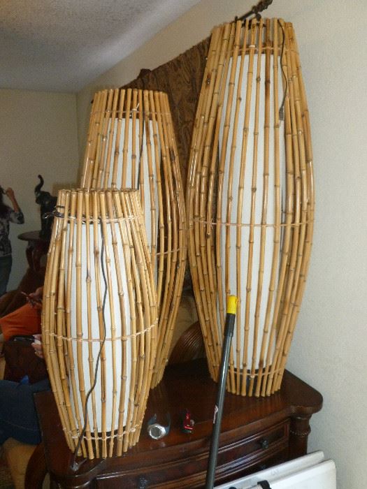 3 Bamboo Lamps