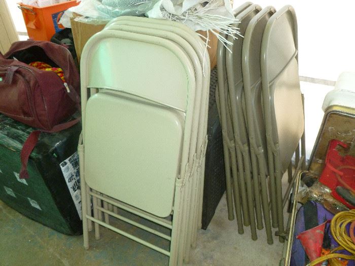 2 sets of Metal Folding Chairs