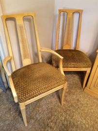 Drexel dining chairs that are part of one vintage dining set.