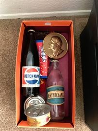 Vintage Pepsi from Russia as well as old Russian products and dolls