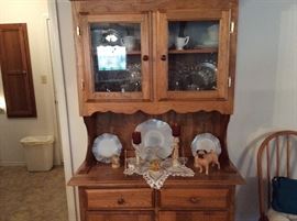 Hutch cupboard close up with collectibles
