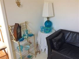 Fenton in various colors and several shelf units