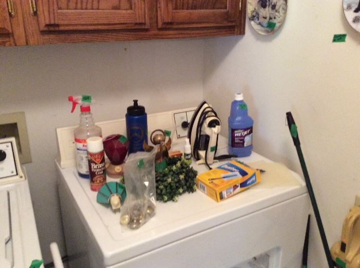 Miscellaneous items in laundry room