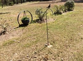 Shephard's hook with bird