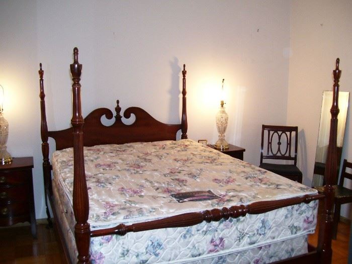 Nice vintage bedroom furniture with clean mattresses