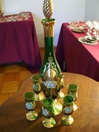 Bohemian decanter set