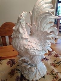 Large ceramic rooster