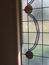 One of several stain glass panels