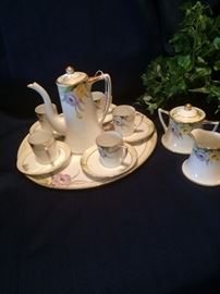 China tea set complete with creamer and sugar