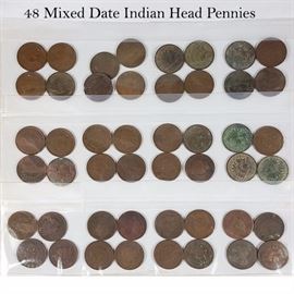 Cur Coins Indian Head Pennies