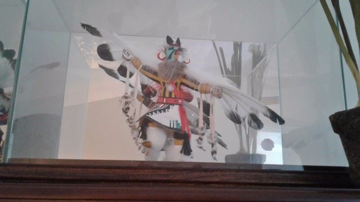 Native American Kachina doll in case signed--purchased in the 70's or 80's