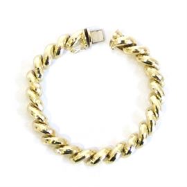 14K Yellow Gold Bracelet: A 14K yellow gold bracelet.