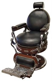 Fully Restored Koken Congress Barber Chair Circa 1891
