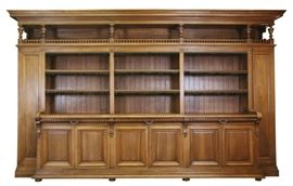 French Notary Bookcase. Circa 1880.  From Lyon, France.
