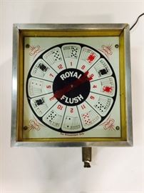 Wall mount coin-op card game.  