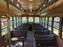 Interior of trolley.