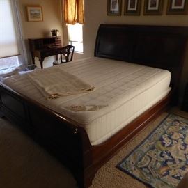 Ethan Allen sleighbed..SOLD...Mattress and boxspring..now $100