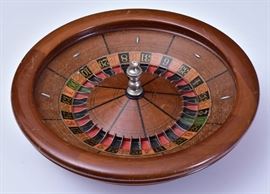 Roulette Wheel
22" diameter
late 19th century