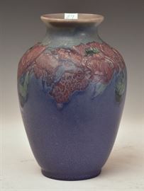 Large Rookwood Vase	
decorated by Charles Todd
poppies on a purple ground
10 1/2" high
dated 1913