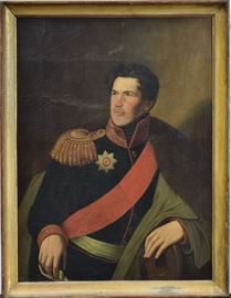 Swiss Military Portrait	
35" x 25" oil on canvas