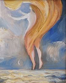 Peter W. Rogers
Description	
Marriage
19 1/2" x 15 1/2" oil on canvas
monogrammed lower right and dated 1978
with letter from the artist about the painting