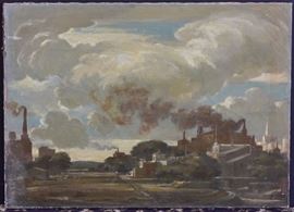 Charles Locke	
Edge of Cincinnati
36" x 50" oil on canvas